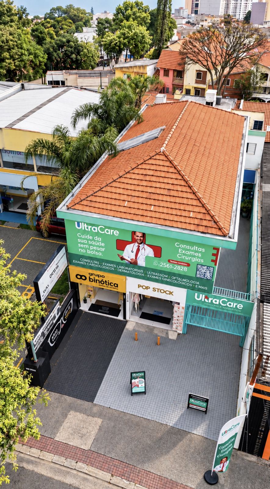 Fachada da Clínica UltraCare na Av. Padre Arlindo Vieira, Sacomã